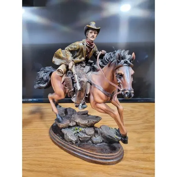 Southwest Theme man on a horse appox 14" x 9" very detailed - Picture 11 of 13